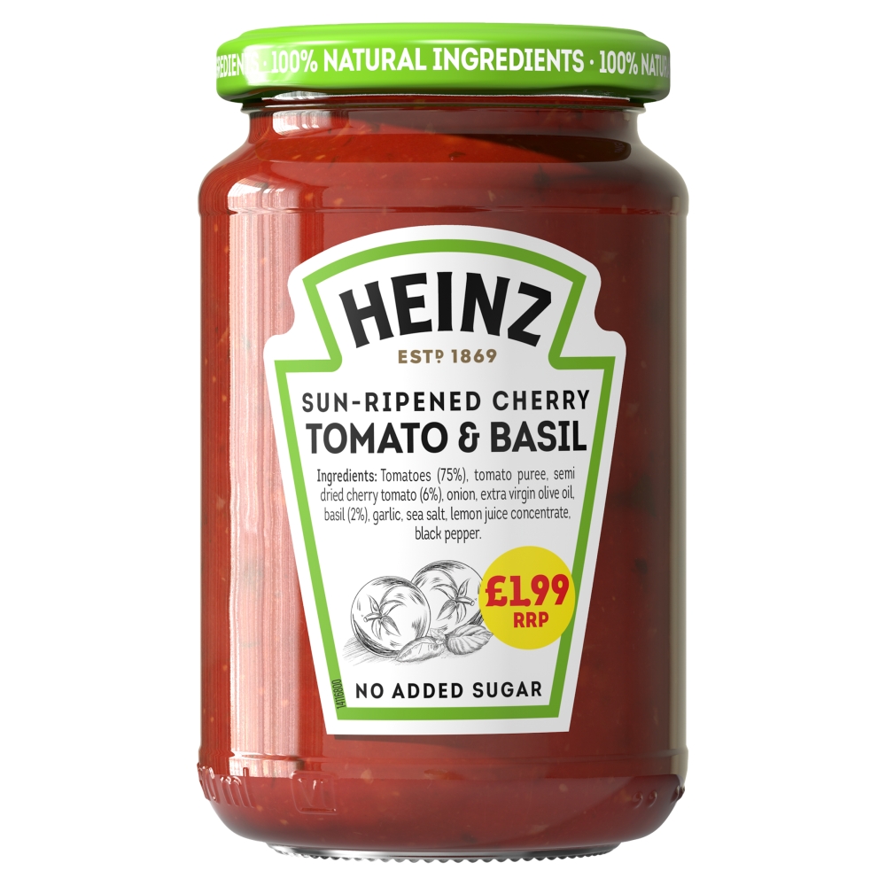 Heinz Pasta Sauce Sun Dried Cherry Tomato & Basil 350g PM £1.99
