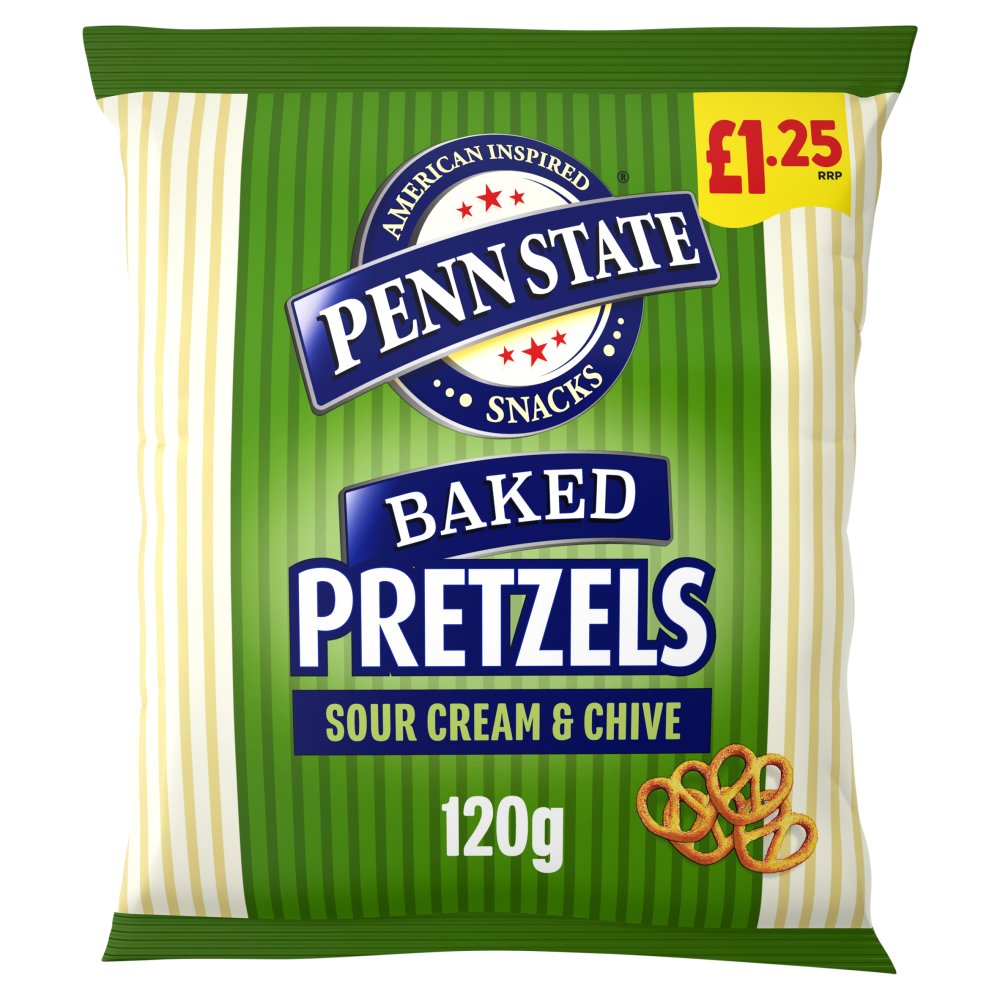 Penn State Sour Cream & Chive Pretzels PM £1.25 120g