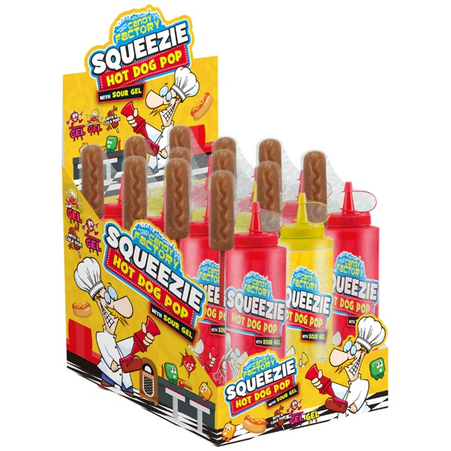Crazy Candy Factory Squeezie Hot Dog Pop 80g