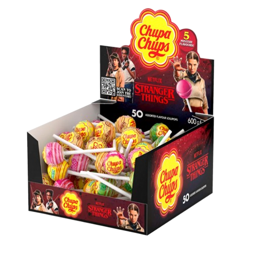 Chupa Chups Stranger Things 50 Lollipops 12g NEW (B)