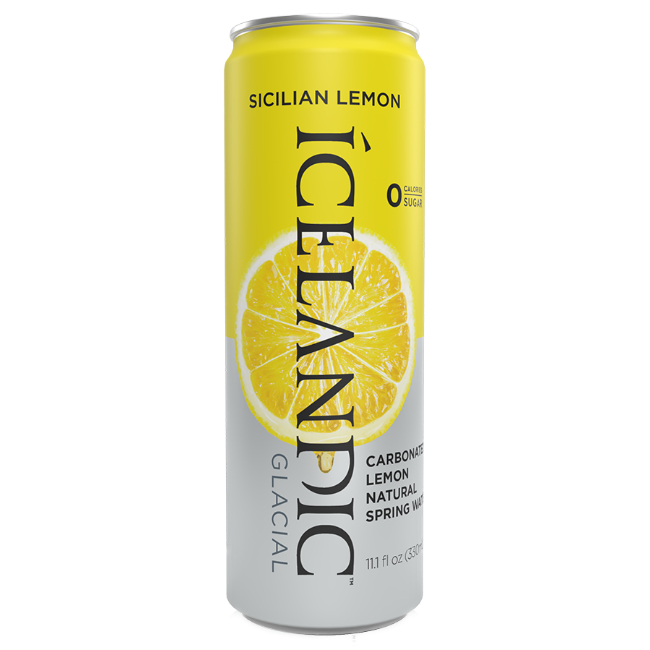 Icelandic Glacial Water Can Sicilian Lemon 330ml