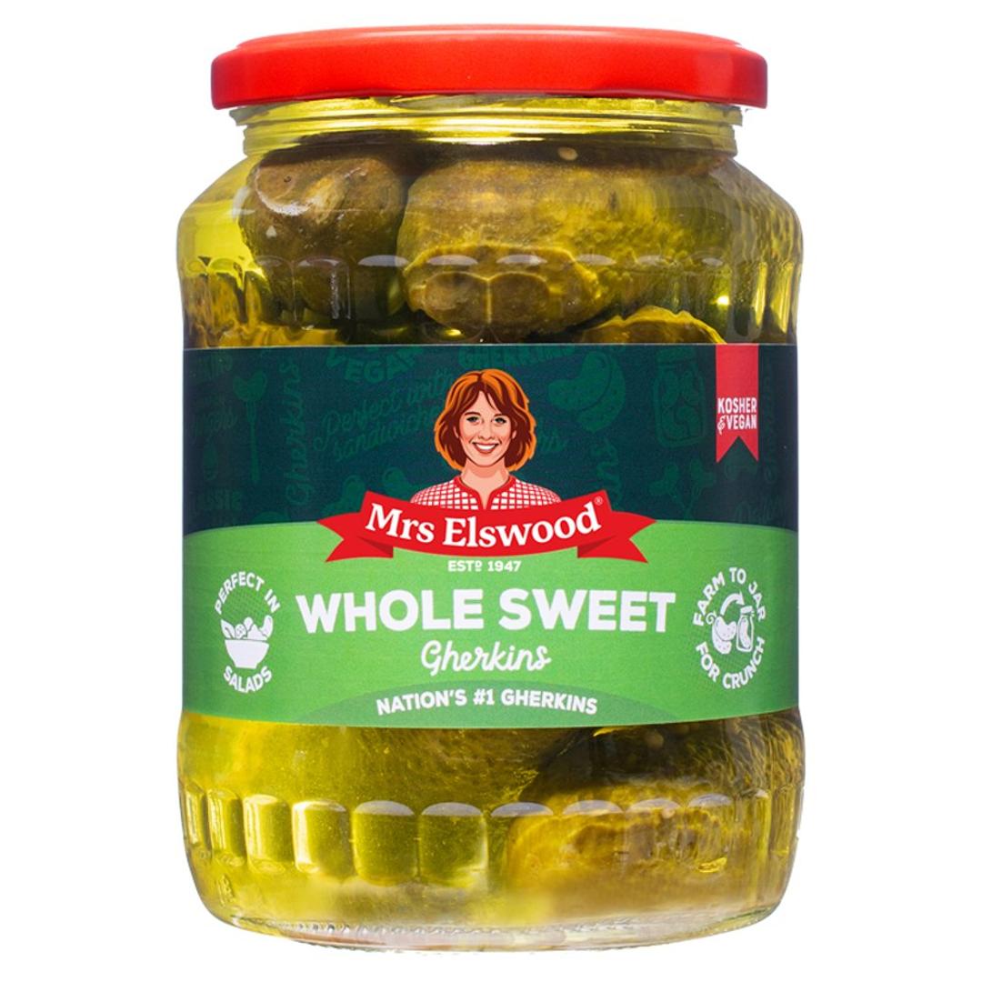 Mrs Elswood Whole Sweet Gherkins 670g