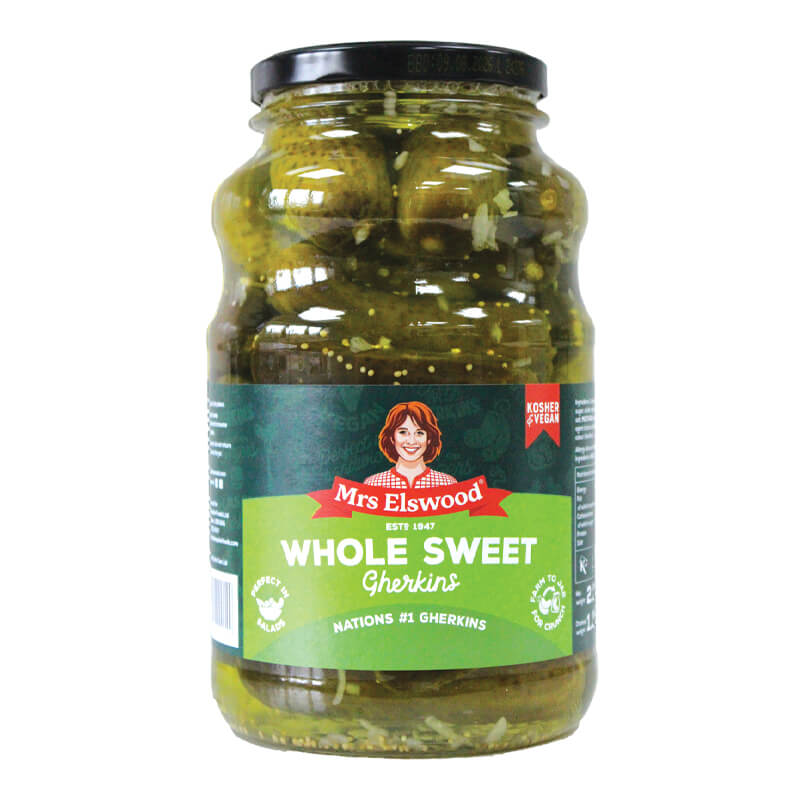 Mrs Elswood Whole Sweet Gherkins 2.5Kg
