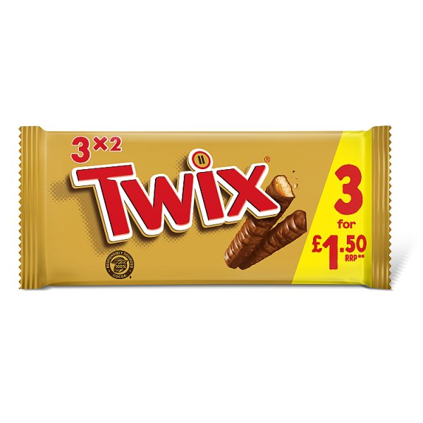 Twix Snack Size 3pk (3 x 40g) PM £1.50