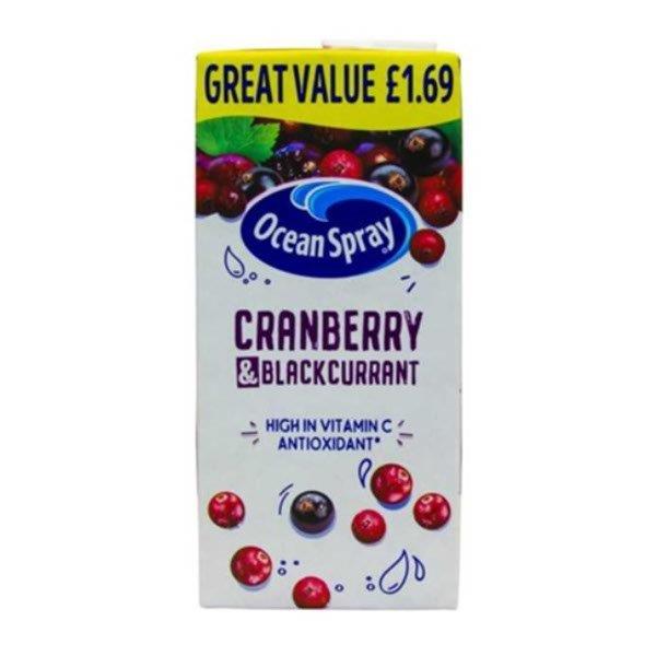 Ocean Spray Cranberry & Blackcurrant PM £1.99 1Ltr