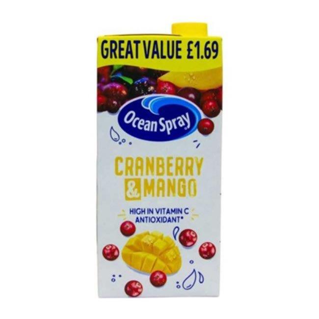 Ocean Spray Cranberry & Mango PM £1.99 1Ltr