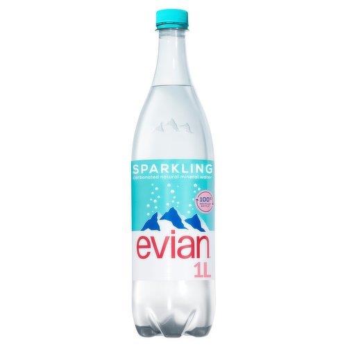 Evian Sparkling Water PET 1L NEW