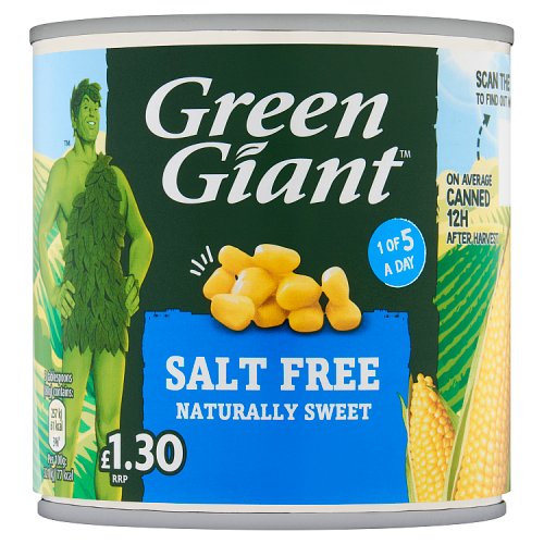 Green Giant Salt Free Sweetcorn PM £1.30 340g