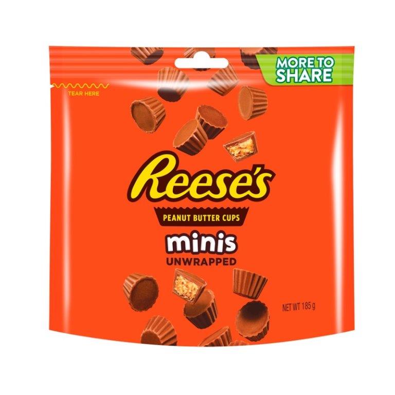 Reeses Minis Peanut Butter Cups More to Share Pouch 185g NEW