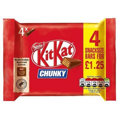 KitKat Chunky Milk 4pk PM £1.25 (4 x 32g) 128g