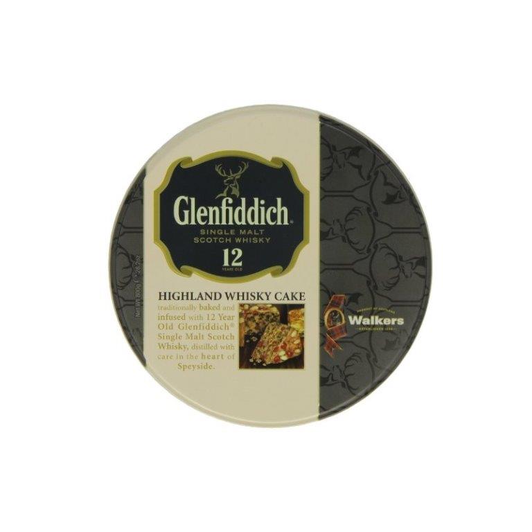 Walkers Glenfiddich Whisky Cake Tin 800g NEW