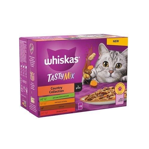 Whiskas 1+ Cat Pouches Tasty Country Collection (12 x 85g) 1.02kg NEW
