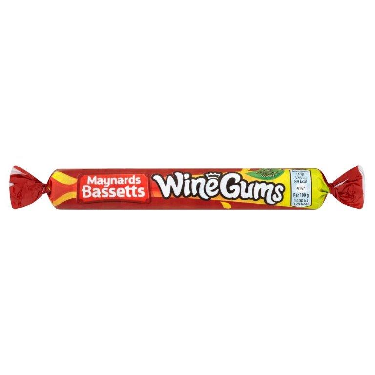 Maynards Bassetts Wine Gums Sweets Roll PM 60p 52g
