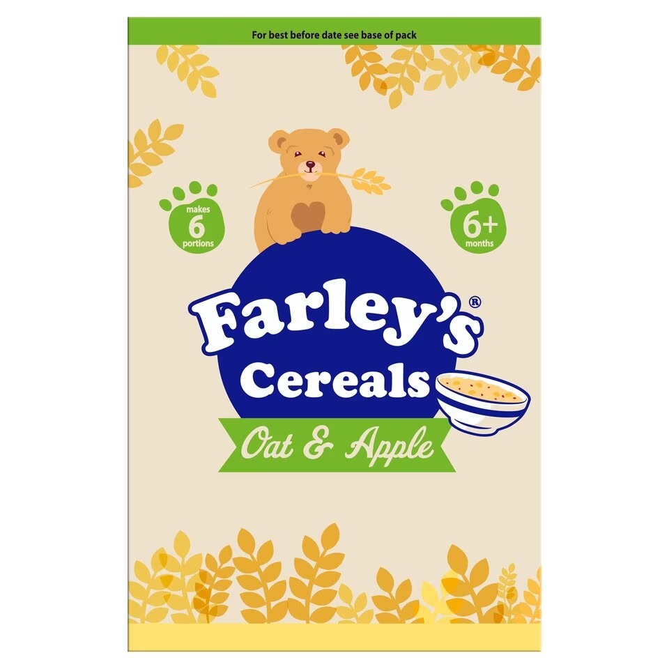 Farleys Cereals Oat & Apple Porridge 6M+125g NEW