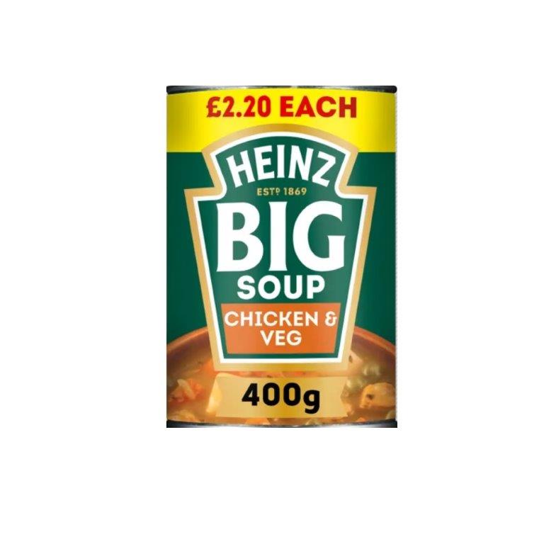 Heinz Big Soup Chicken & Vegetable PM £2.20 400g