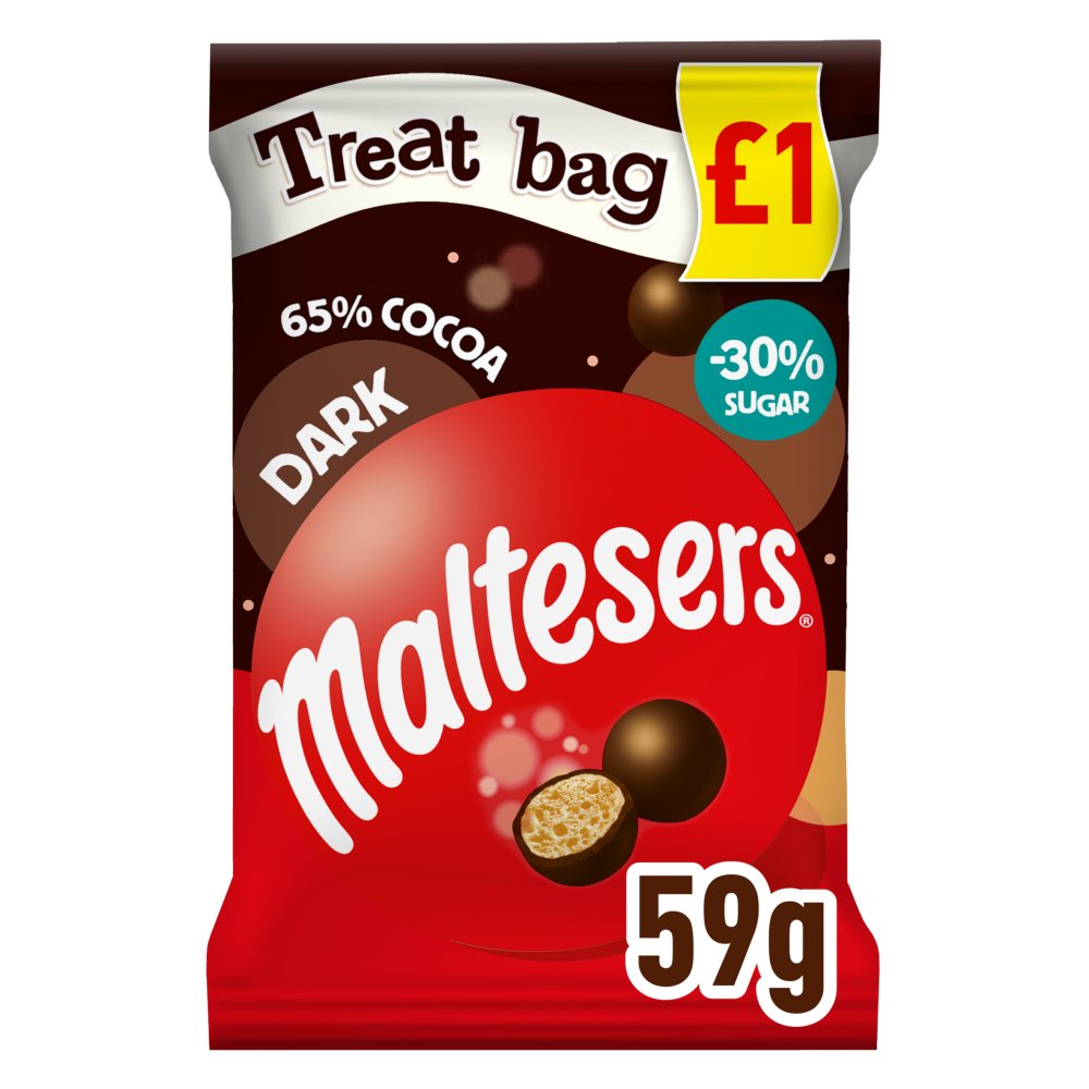 Maltesers Dark Treat Bag PM £1 59g NEW
