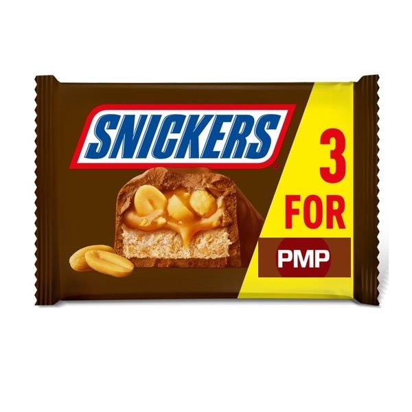 Snickers Snack Size PM £1.35 3pk (3 x 41.7g) 125g