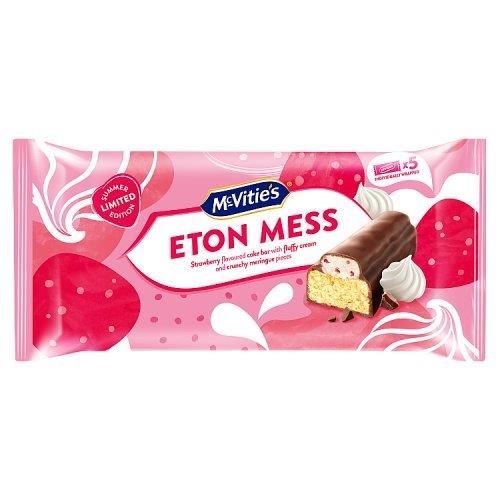 McVities Eton Mess Ltd Cake Bars 5pk 24.5g NEW