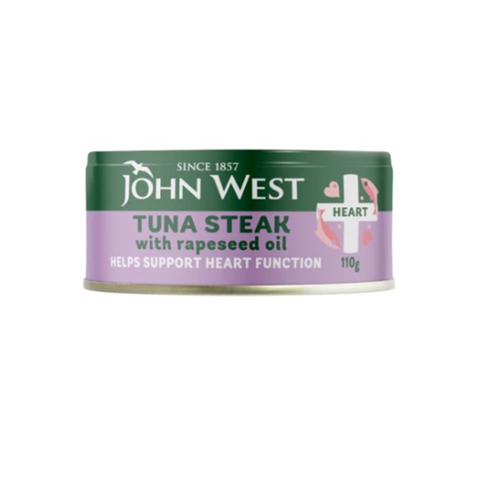 John West Tuna Drain Heart Tuna Steak Rapeseed Oil 110g