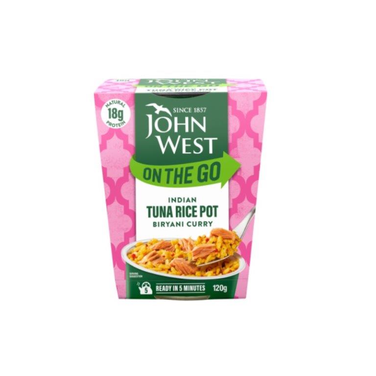 John West Tuna On The Go Indian Rice Pot 120g NEW