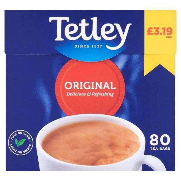 Tetley Original Tea Bags PM £3.19 80s 250g