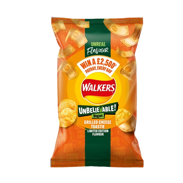 Walkers Vegan Ltd Ed Grilled Cheese Toastie 5pk Std NEW