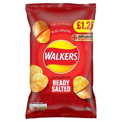 Walkers Crisps Ready Salted PM £1.25 70g