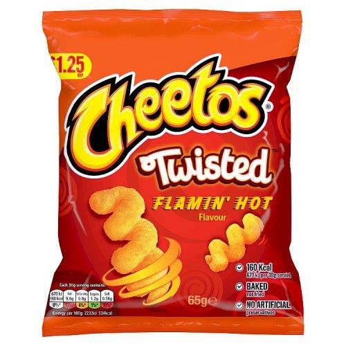 Cheetos Twisted Snacks Flamin Hot PM £1.25 65g