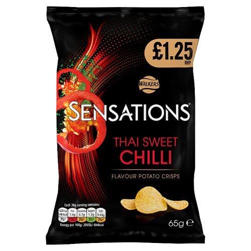 Walkers Crisps Sensations Thai Sweet Chilli PM £1.25 65g