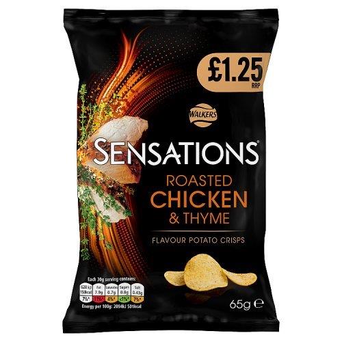 Walkers Crisps Sensations Roasted Chicken & Thyme PM £1.25 65g