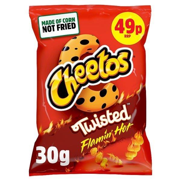 Cheetos Twisted Flaming Hot PM 49p 30g NEW