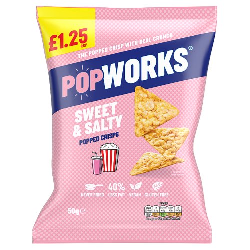 Popworks Sweet and Salty PM £1.25 50g NEW