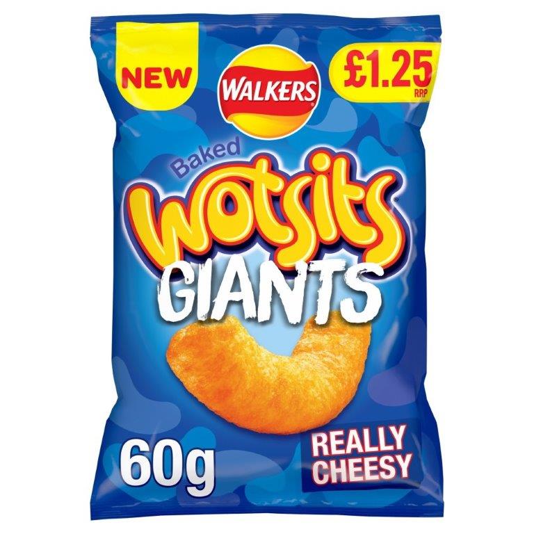 Walkers Wotsits Giants Cheese PM £1.25 60g