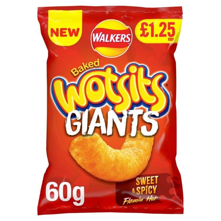 Walkers Wotsits Giants Flamin Hot PM £1.25 60g