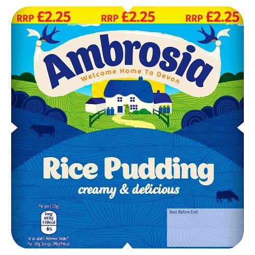 Ambrosia Rice Pudding PM £3.29 4pk (4 x 125g) 500g