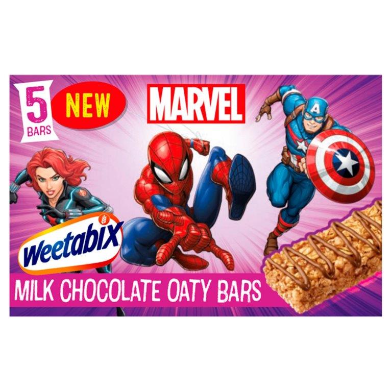 Weetabix Marvel 5pk Milk Chocolate Oaty Bars 115g NEW