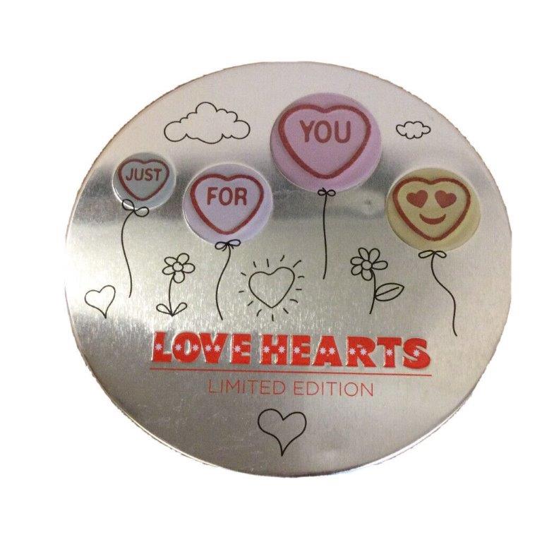 Love Hearts Valentine Chocolate Coin 100g
