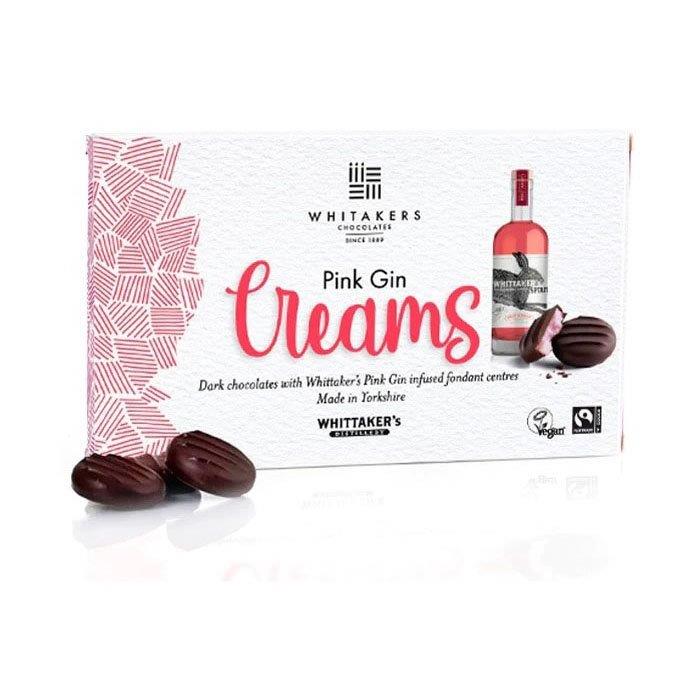 Whitakers Dark Chocolate Covered Pink Gin Fondant Creams 150g