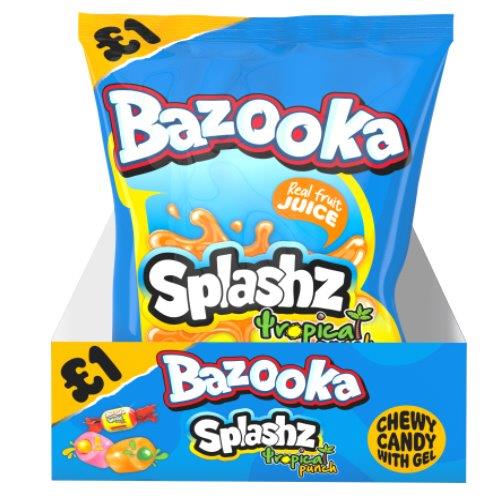 Bazooka Splashz Tropical Punch Pm £1 120g NEW