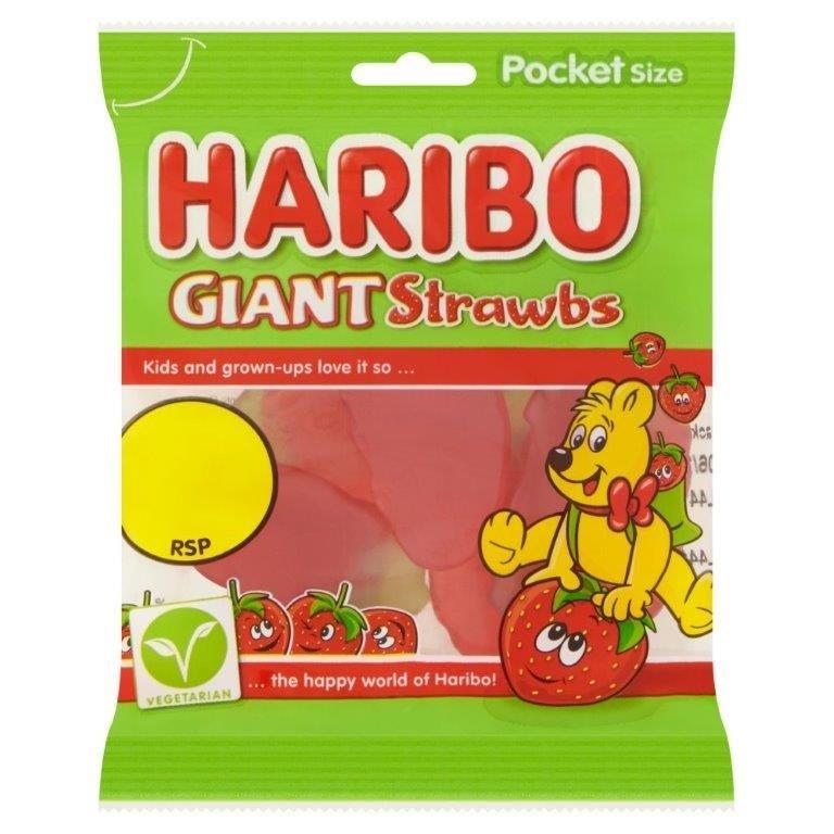 Haribo Giant Strawbs PM 70p 60g