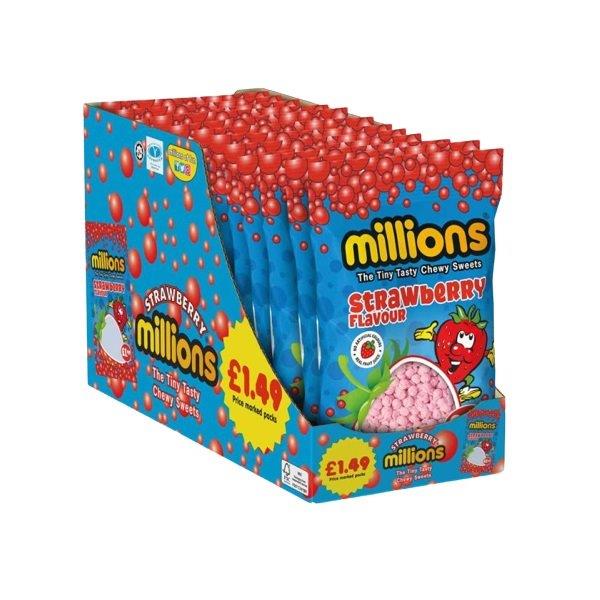 Millions Strawberry Hanging Bags PM £1.49 110g