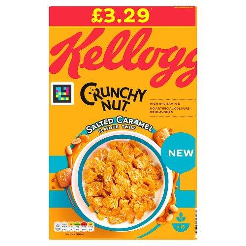 Kelloggs Crunchy Nut Salted Caramel PM £3.29 460g NEW