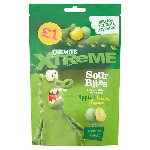 Chewits Xtreme Sour Apple Laces PM £1 200g NEW