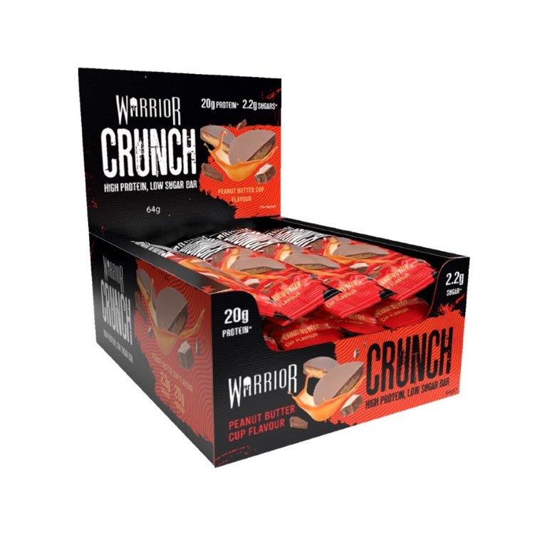 Warrior Crunch Protein Bar Peanut Butter Cup (12 x 64g) 768g NEW