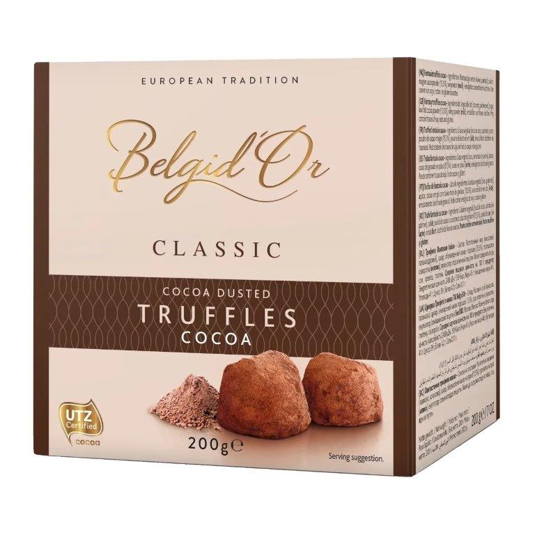 Belgid Or Belgian Plain Cocoa Dusted Truffles 200g