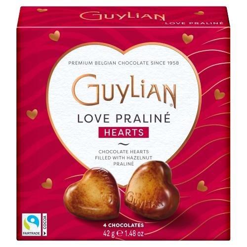 Guylian Marbled Chocolate Praline Hearts In 4 Choc Gift Box 42g