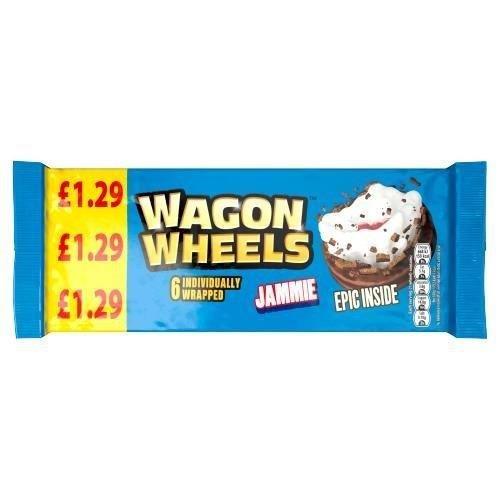 Wagon Wheels Jammie 6pk PM £1.29 (6 x 38g) 228g
