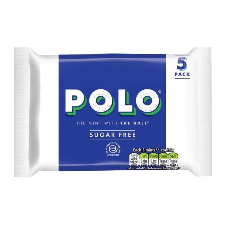 Polo Mint Sugar Free 5pk (5 x 24.5g) 122.5g NEW