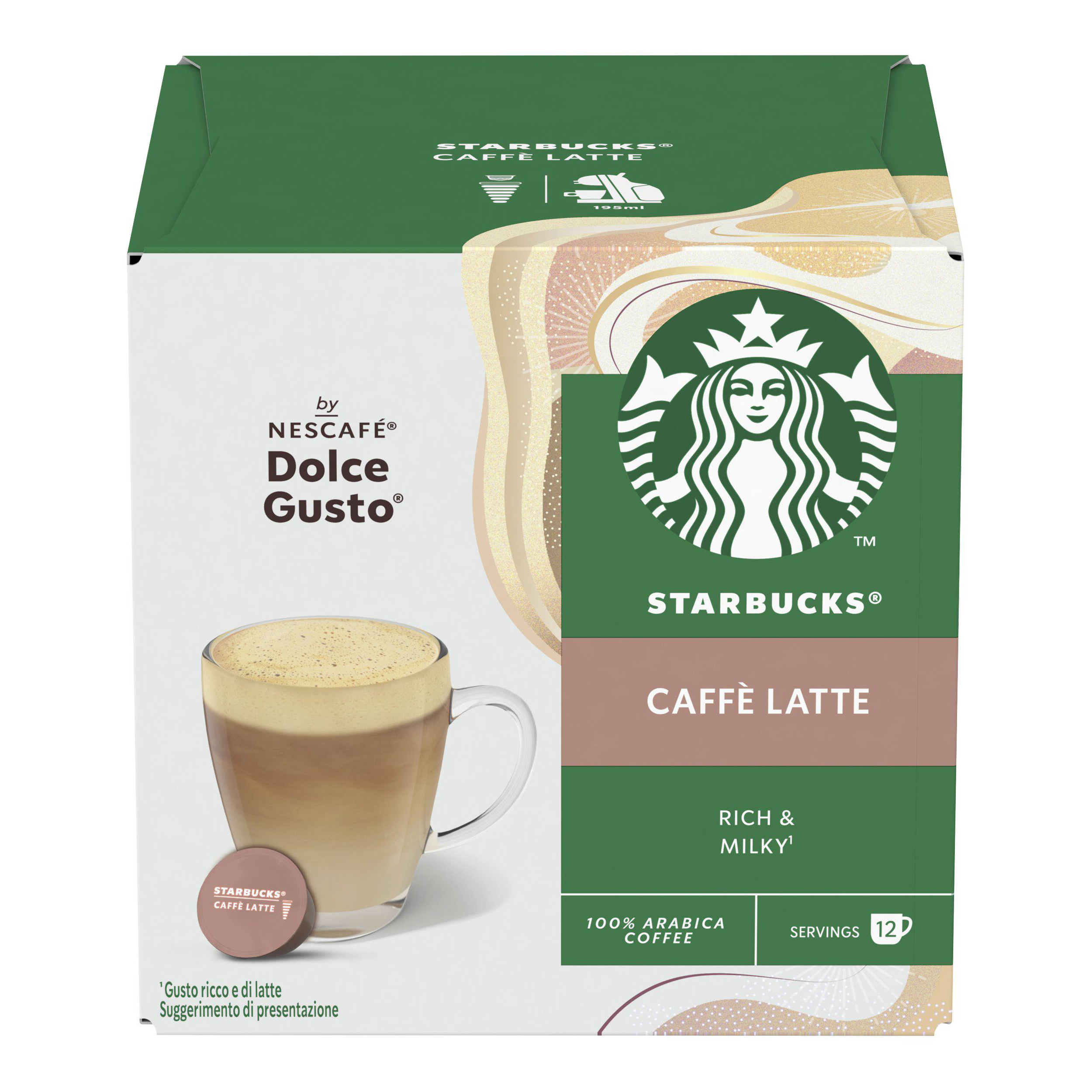 Starbucks Dolce Gusto Cafe Latte 12s 121.2g