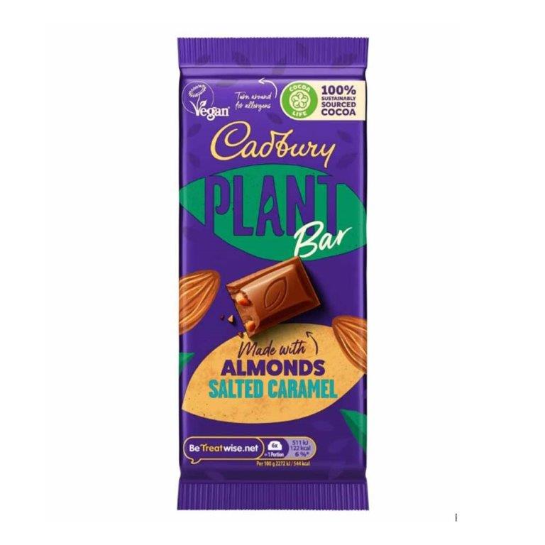 Cadbury Plant Bar Almonds & Salted Caramel 90g NEW